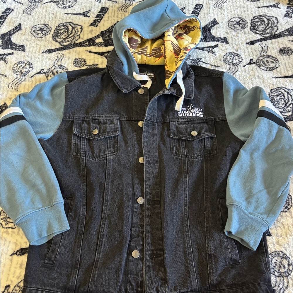 STAR WARS CELEBRATION  2022 KEY ART DENIM HOODED JACKET SIZE L